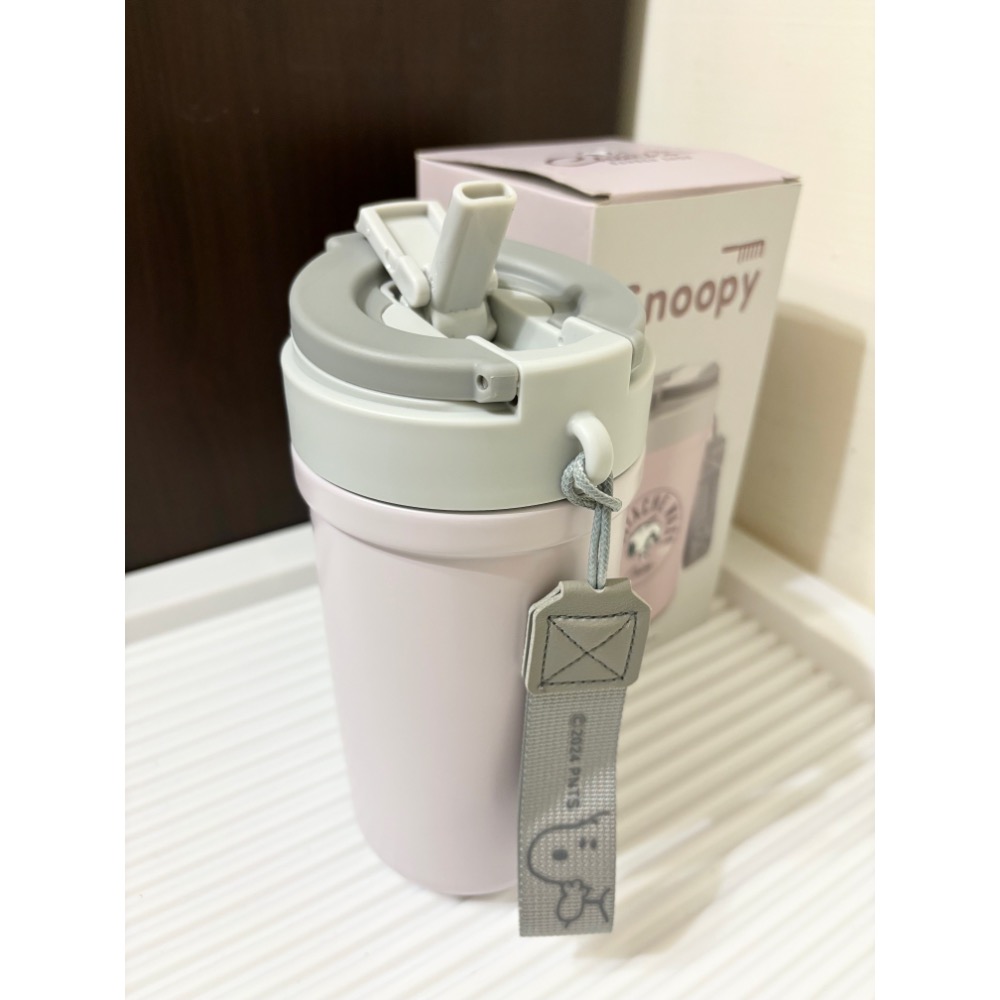 史努比 snoopy 復古理髮廳隨行雙飲真空保溫杯-細節圖3