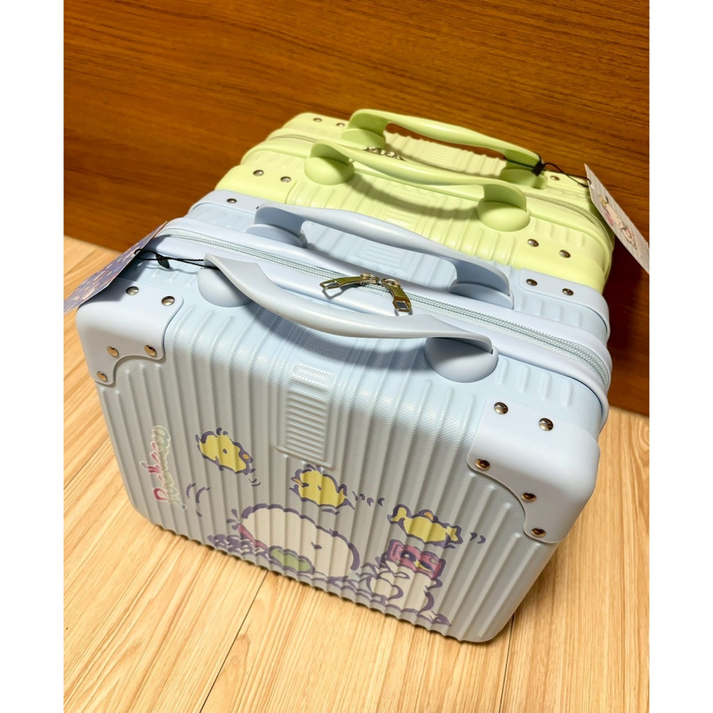 正版雷標 三麗鷗 帕恰狗 旅行格紋行李箱 背帶旅行箱 手提箱 化妝箱-細節圖6