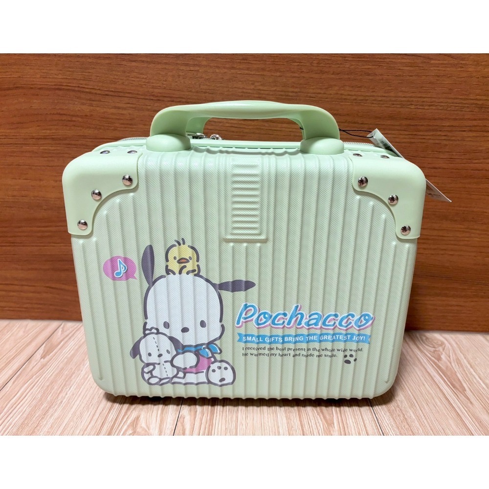 正版雷標 三麗鷗 帕恰狗 旅行格紋行李箱 背帶旅行箱 手提箱 化妝箱-規格圖11