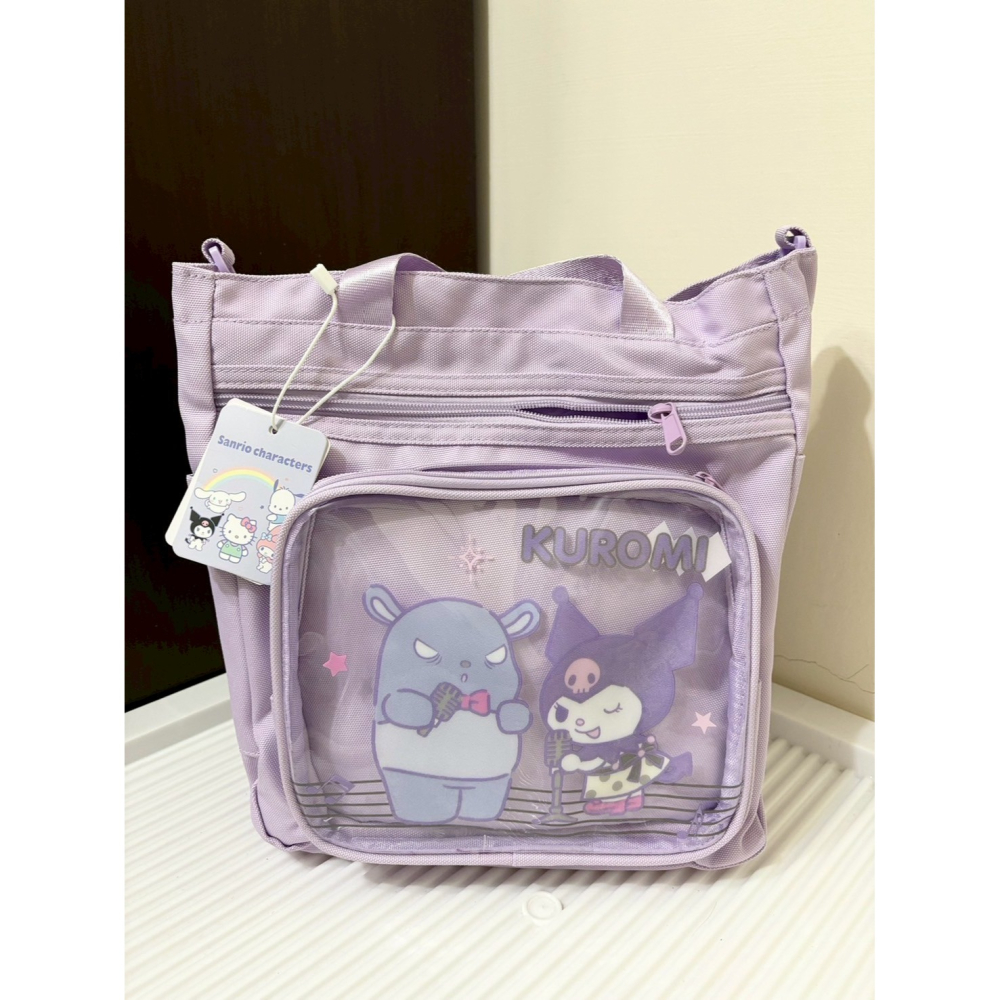 正版授權 三麗鷗系列 學生痛包補習袋 斜背補習包 手提包包 可愛大容量 補習包 單肩包 庫洛米 大耳狗-細節圖2