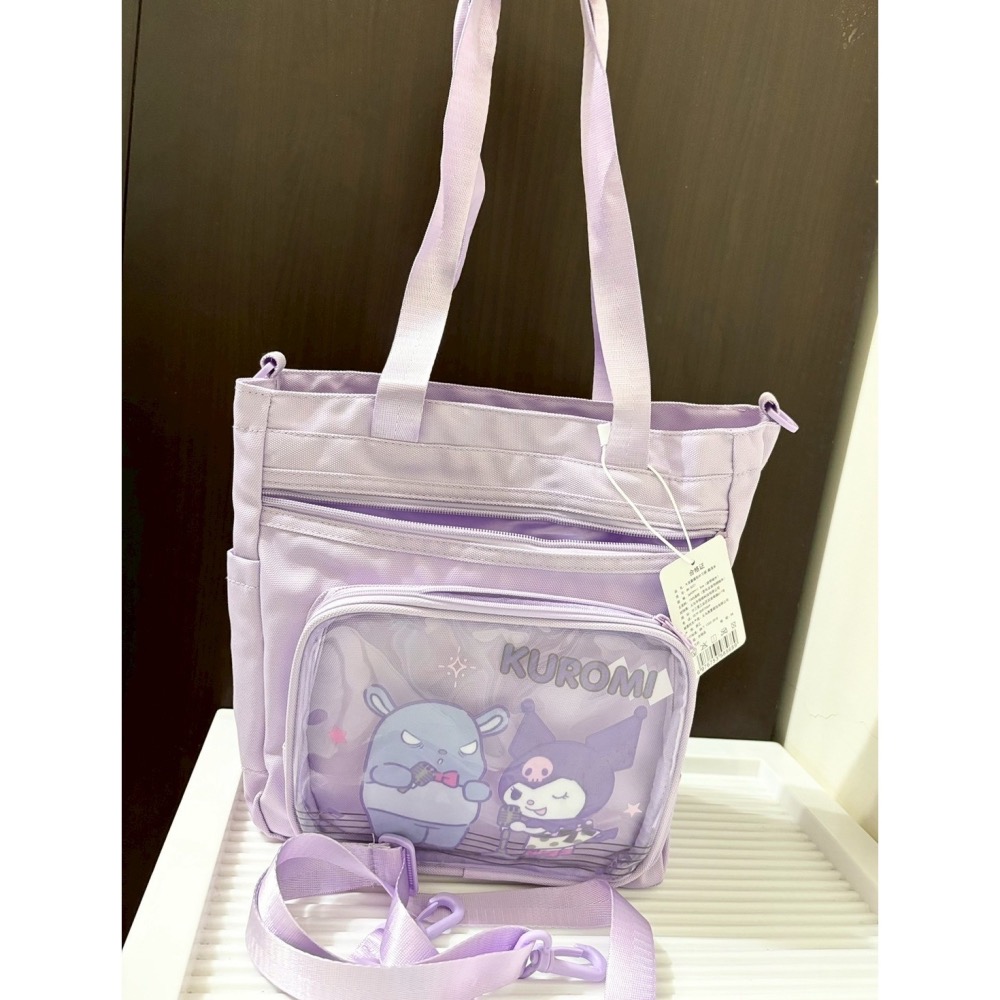 正版授權 三麗鷗系列 學生痛包補習袋 斜背補習包 手提包包 可愛大容量 補習包 單肩包 庫洛米 大耳狗-細節圖4