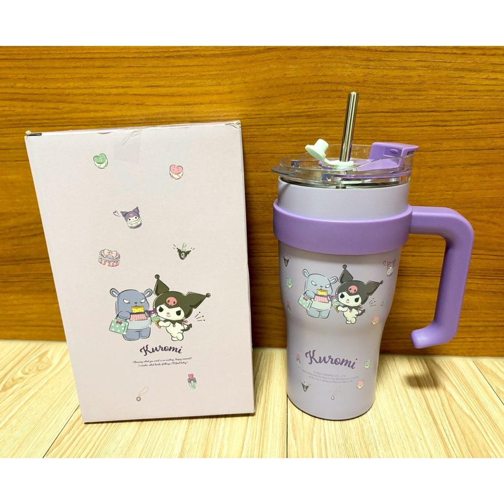 正版雷標 三麗鷗 手提冰壩杯 手把冰壩杯 900ml 304不鏽鋼 保溫杯-細節圖2