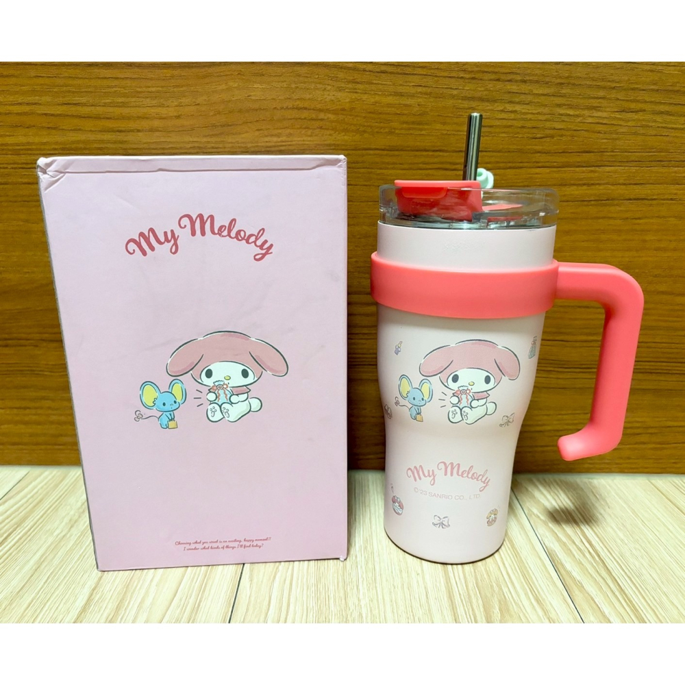 正版雷標 三麗鷗 手提冰壩杯 手把冰壩杯 900ml 304不鏽鋼 保溫杯-細節圖3