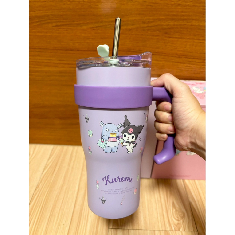 正版雷標 三麗鷗 手提冰壩杯 手把冰壩杯 900ml 304不鏽鋼 保溫杯-細節圖4