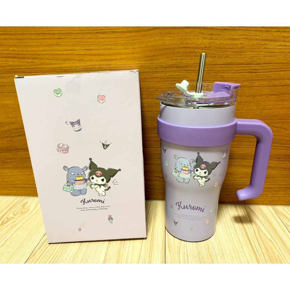 正版雷標 三麗鷗 手提冰壩杯 手把冰壩杯 900ml 304不鏽鋼 保溫杯-規格圖5