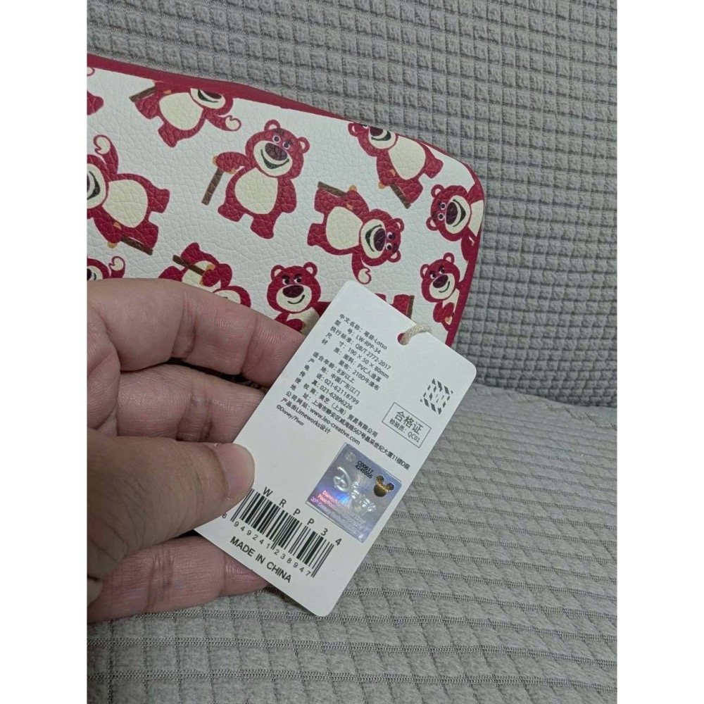 正版雷標 迪士尼 熊抱哥 草莓熊 筆袋 萬用包-細節圖3