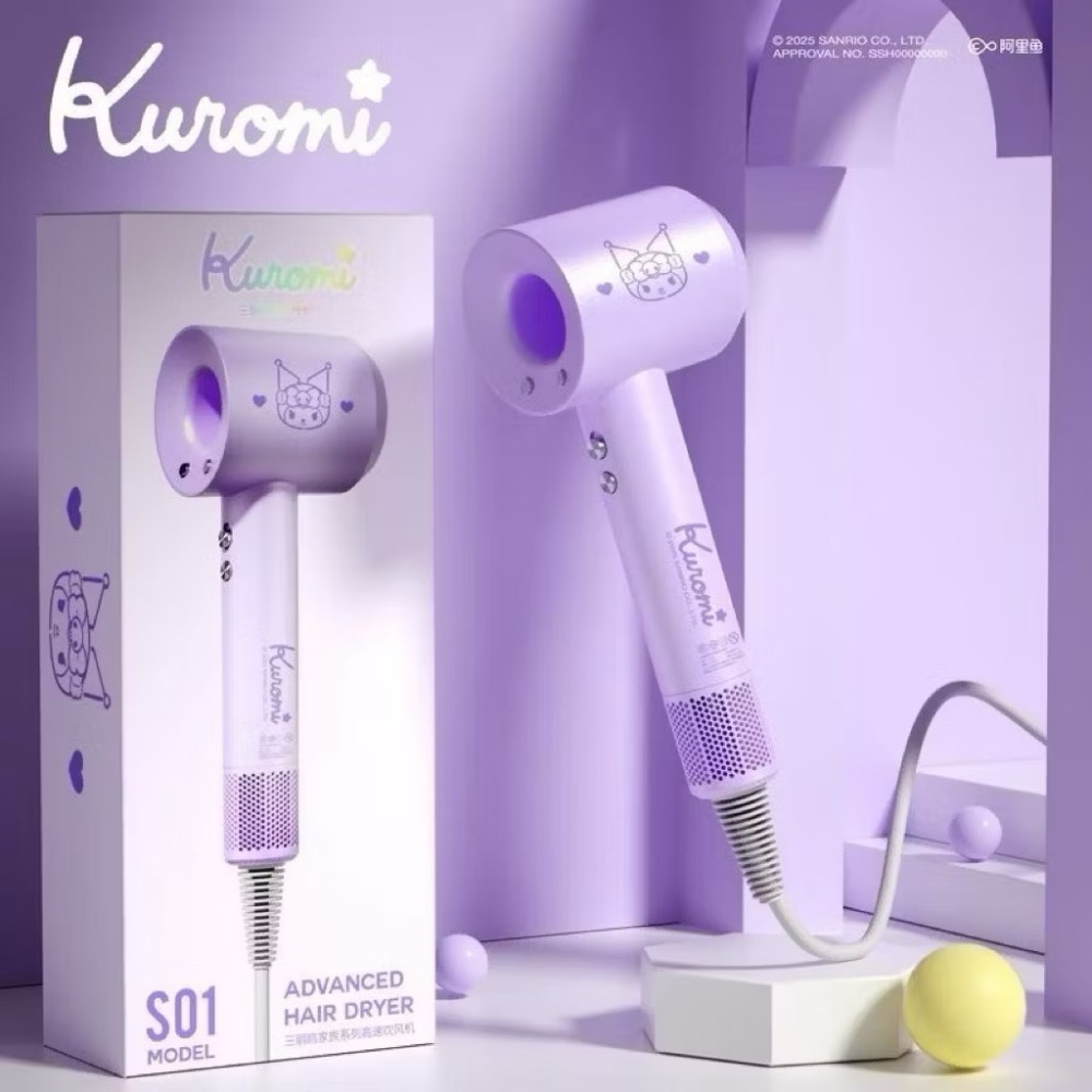 正版授權 Sanrio 三麗鷗 Hello Kitty & 庫洛米 系列吹風機 11萬轉高速馬達 2億負離子護髮-規格圖9
