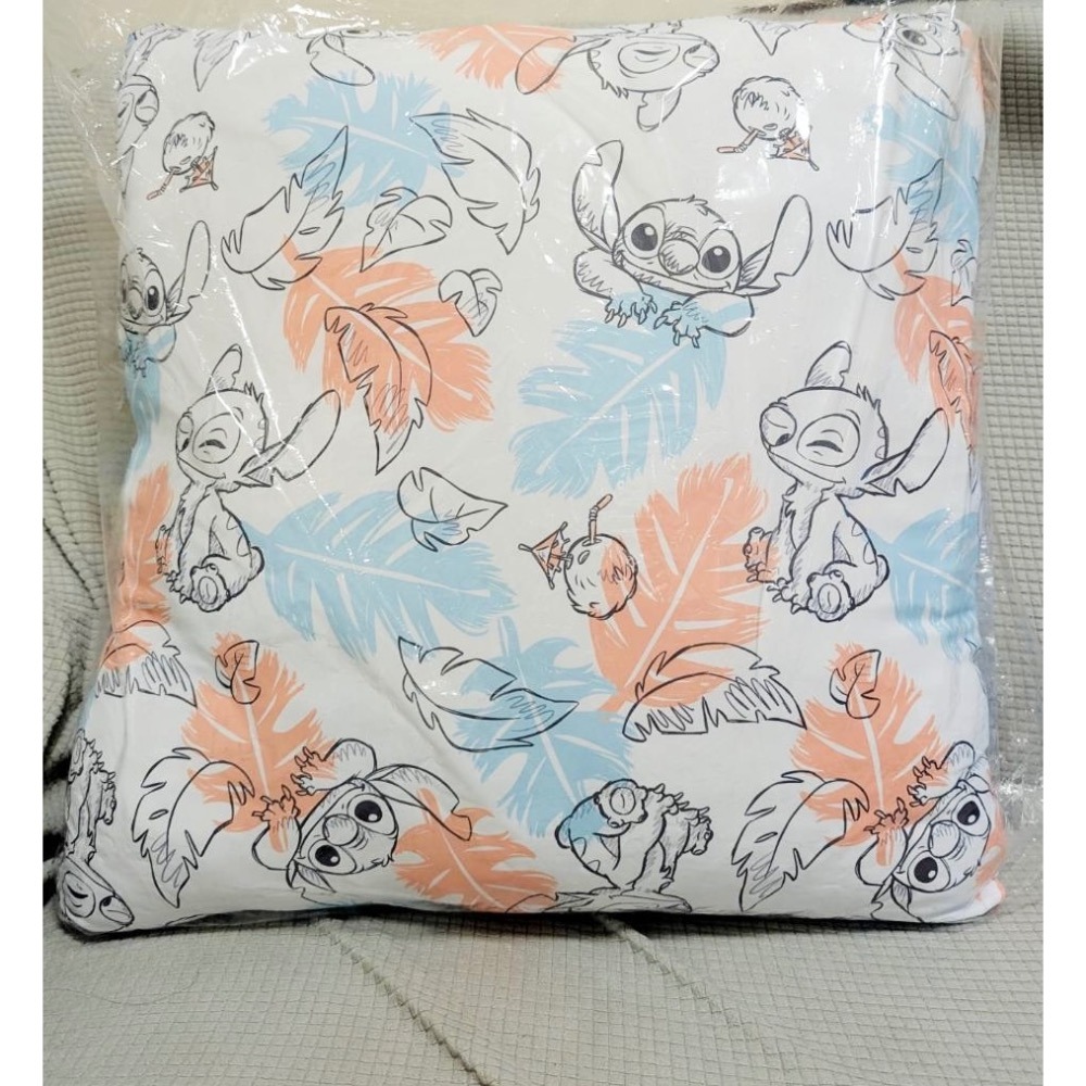 正版雷標 迪士尼 史迪奇 大靠枕 大抱枕45公分-細節圖2