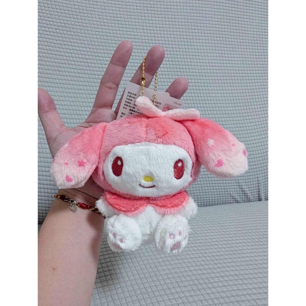 正版雷標 三麗鷗 酷洛米 美樂蒂 週年款娃娃吊飾-規格圖3