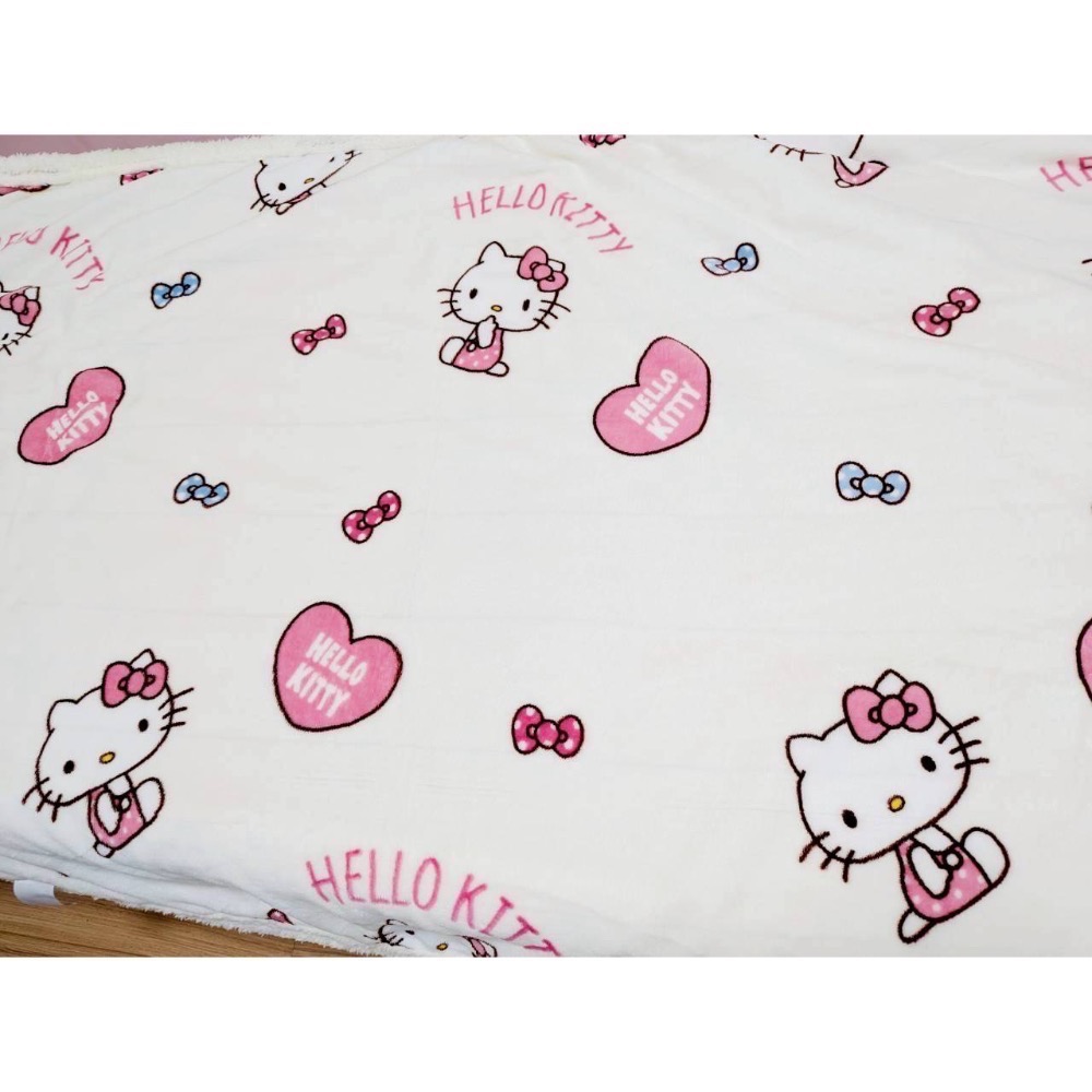 正版授權 雷標 三麗鷗 酷洛米、kitty凱蒂貓、布丁狗、大耳狗、美樂蒂 羊羔絨毛毯-規格圖11