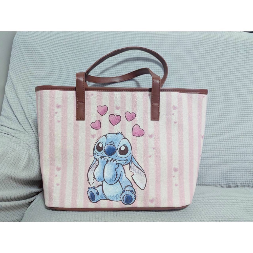 正版授權 迪士尼托特帆布包 史迪奇包 手提袋 大容量通勤包 旅行外出斜背包-細節圖3