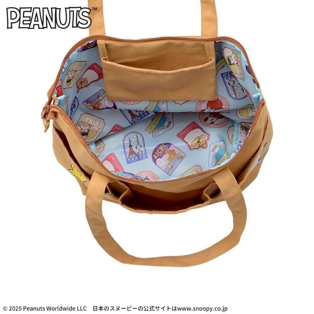 日本景品 史努比 snoopy 肩背帆布包 肩背包-細節圖5