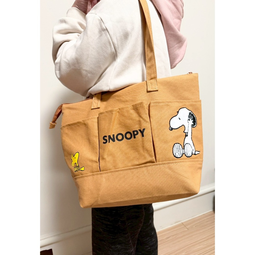 日本景品 史努比 snoopy 肩背帆布包 肩背包-規格圖5