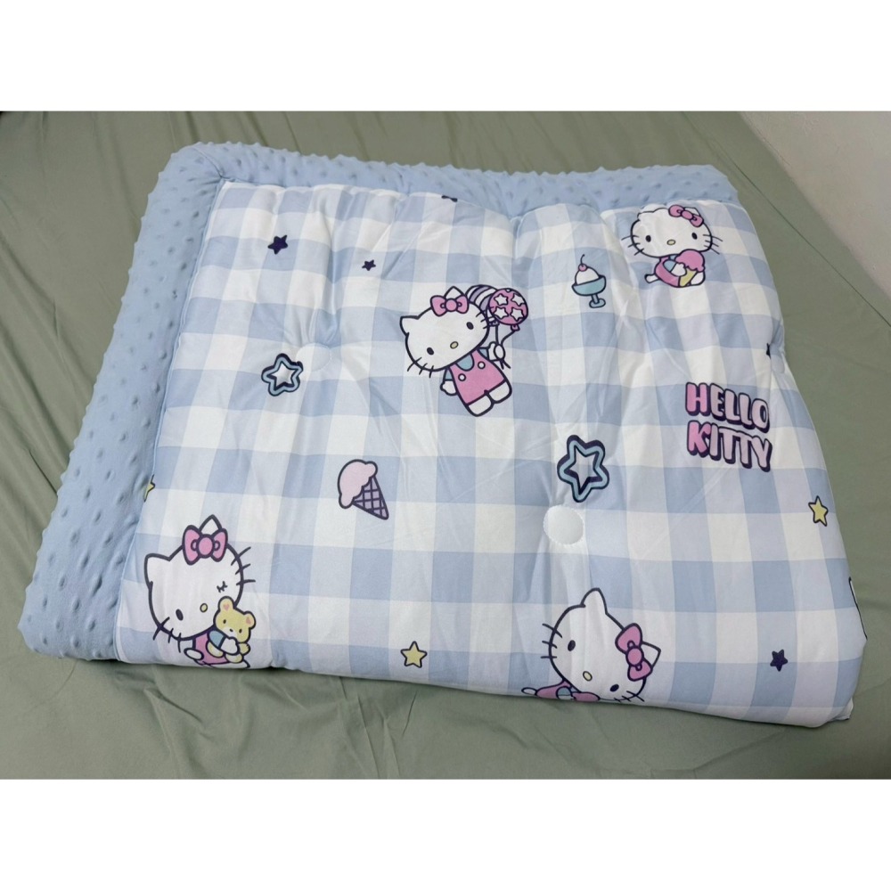 正版雷標 三麗鷗 凱蒂貓 Hello kitty 豆豆絨被-細節圖3