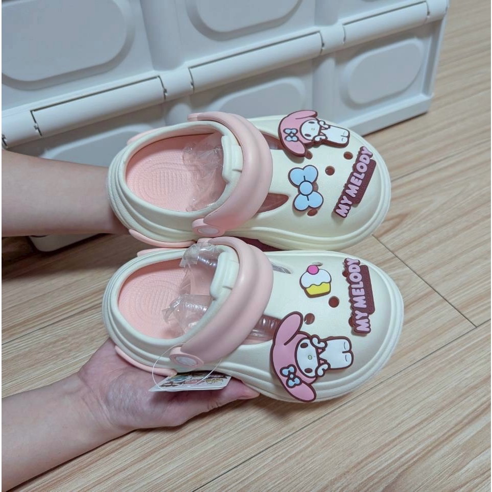 正版授權 三麗鷗 兒童洞洞拖鞋 童鞋 花園鞋（酷洛米/kitty/大耳狗/美樂蒂）-細節圖2