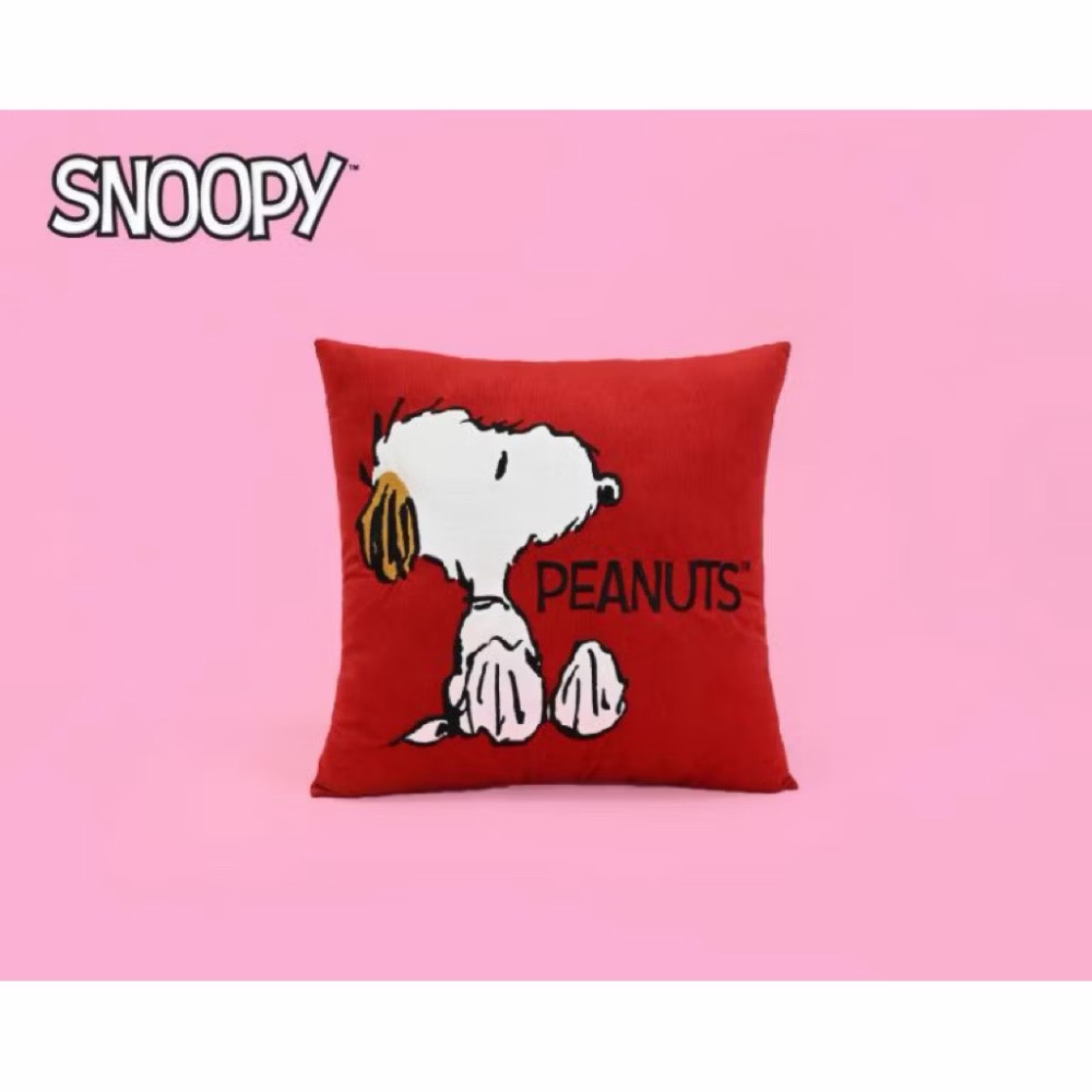 正版雷標 史努比 snoopy 電繡抱枕 方枕 靠枕 歐拉夫-規格圖5