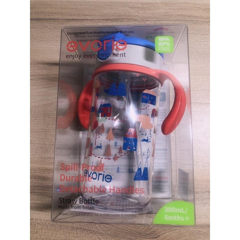 全新轉售【evorie】Tritan 兒童直飲吸管水杯300ml 適合1-3歲/ 把手可拆 / 澳洲設計-細節圖2