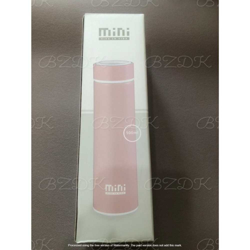 [全新現貨] MINI VIVA LA VIDA 不銹鋼保溫瓶 真空保溫杯 保溫瓶 粉色 500ml-細節圖2