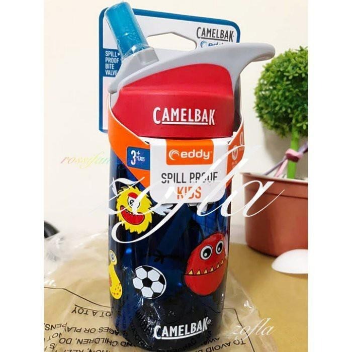 現貨 全新 美國 CamelBak 400ml eddy兒童吸管運動水瓶 怪獸足球-細節圖2