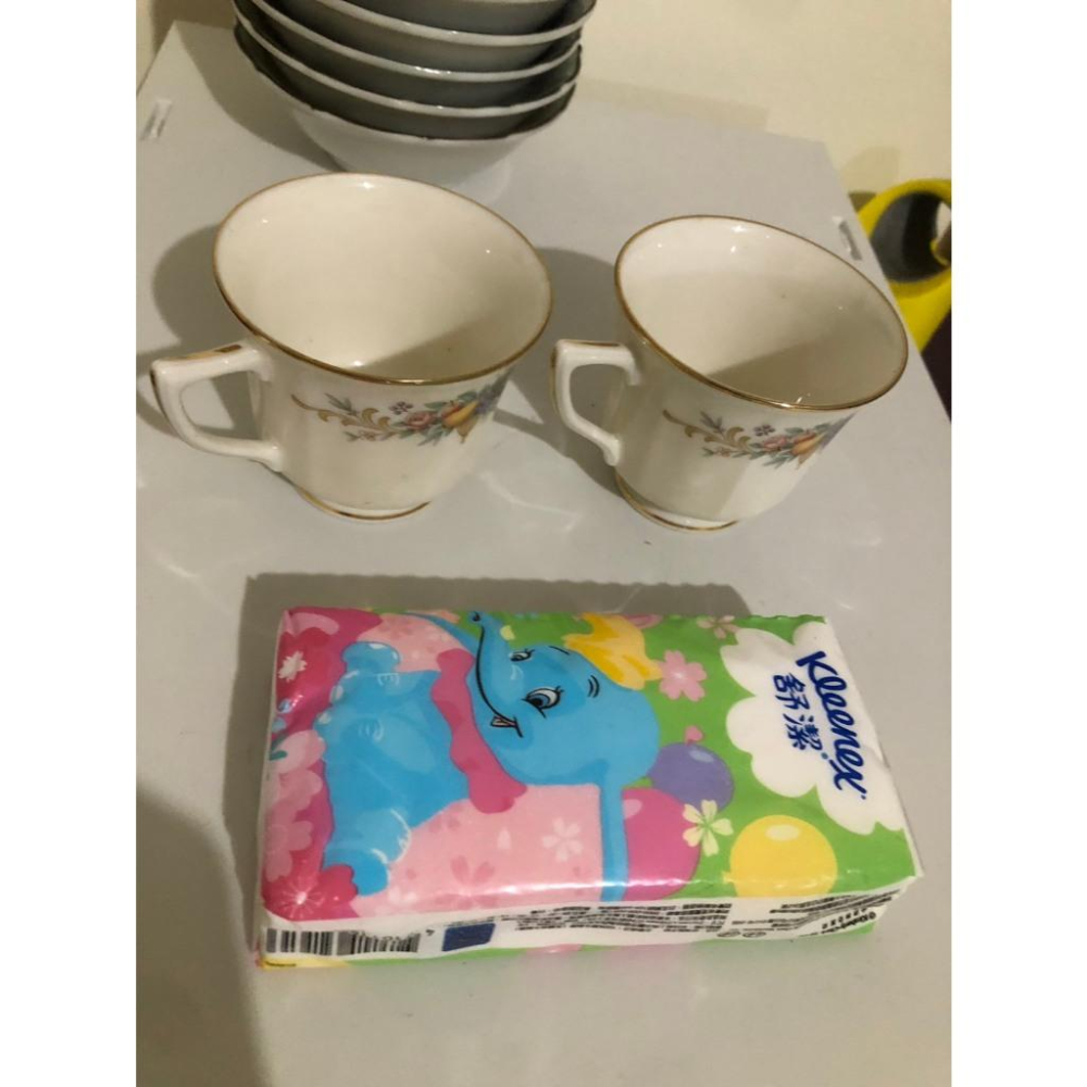 二手 時光裡的優雅茶敘｜復古描金花卉 骨瓷咖啡杯 茶杯-細節圖3