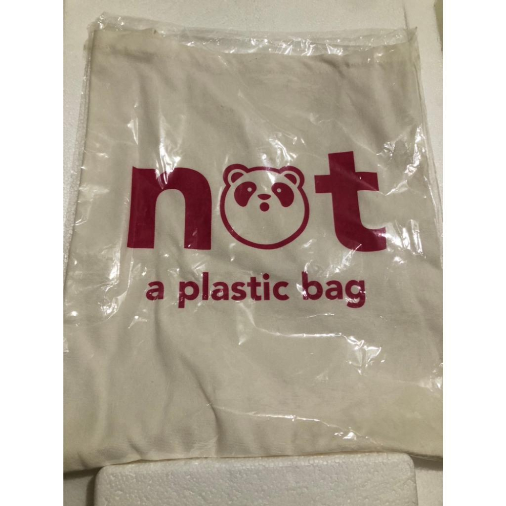 全新 FoodPanda 熊貓 減塑新主張，讓減塑成為你的日常風景 熊貓不塑之客：輕盈帆布袋 購物袋 手提袋-細節圖2