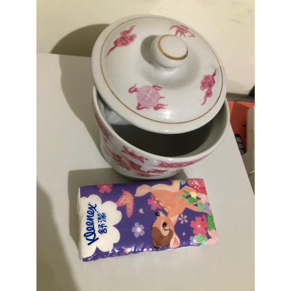 二手轉售 台灣早期工藝製品 金義合製 紅彩龍鳳紋燉壺 故宮典藏款-細節圖4