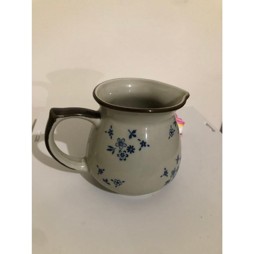 二手 晨間的慢步調：復古藍花陶製小壺 小茶壺 小醬料壺 茶杯-細節圖2