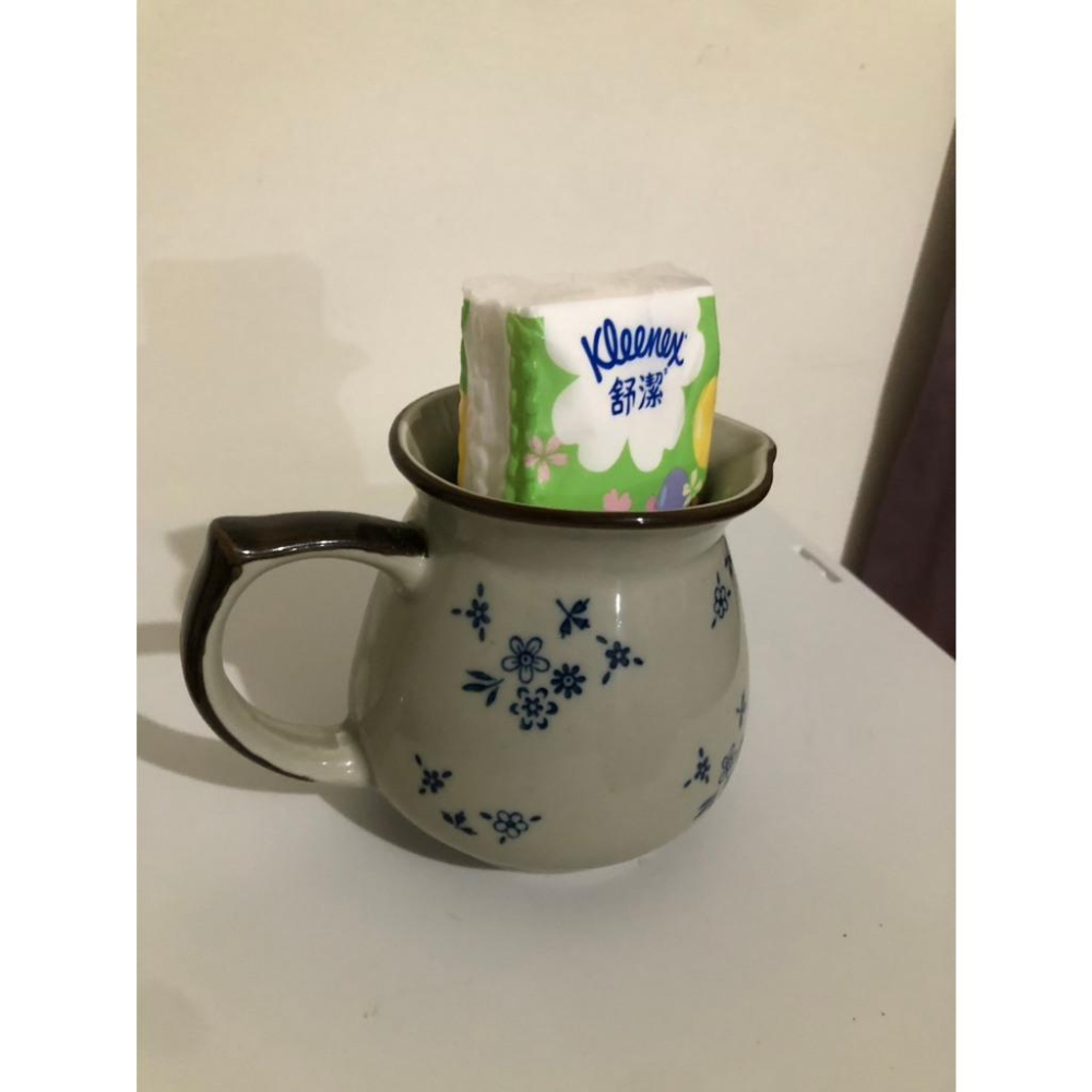 二手 晨間的慢步調：復古藍花陶製小壺 小茶壺 小醬料壺 茶杯-細節圖3