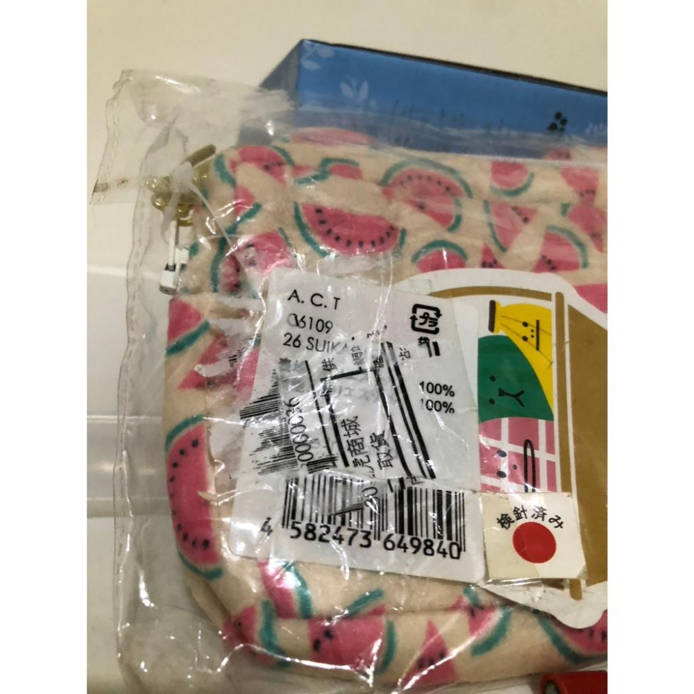 全新 日本 CRAFTHOLIC 宇宙人 一口清涼的萌感 西瓜造型 收納包 手拿包  零錢包-細節圖3