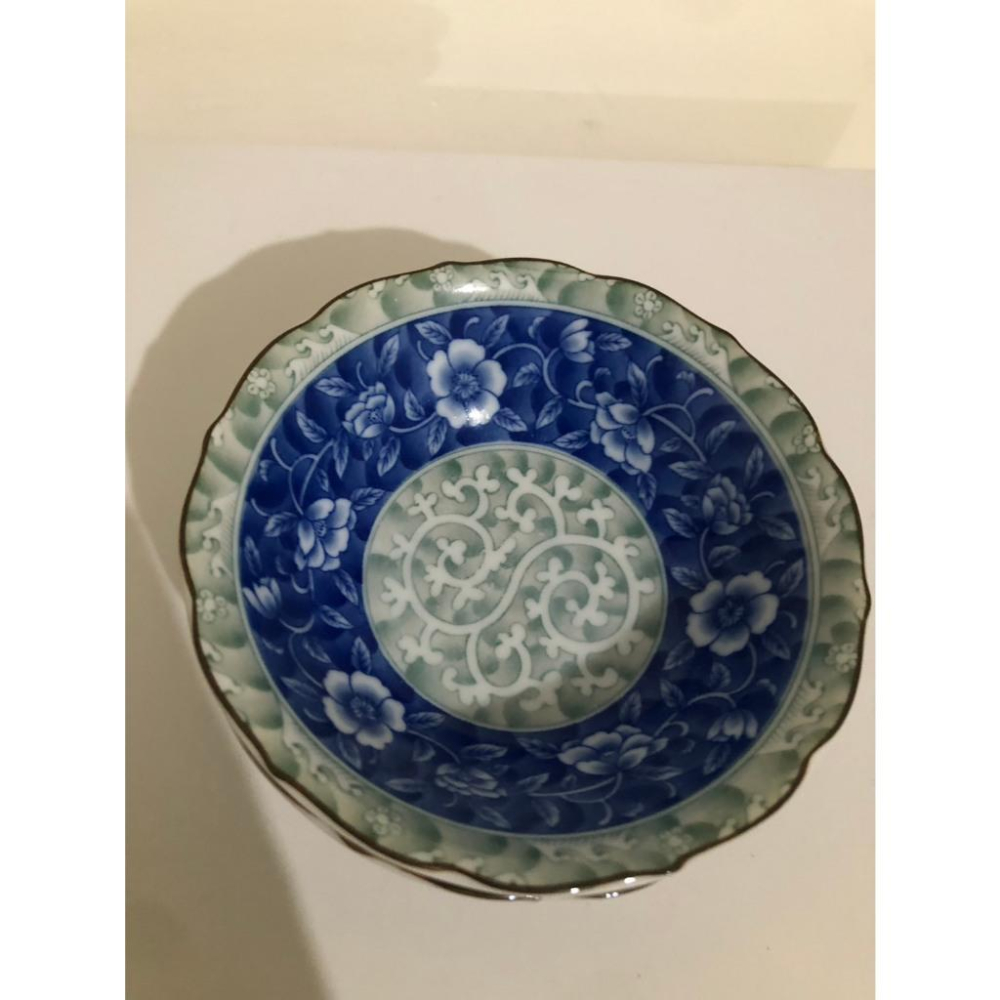 二手 中式復古風陶瓷餐盤花卉卷草紋 堯峰瓷碗醬料碟-細節圖2