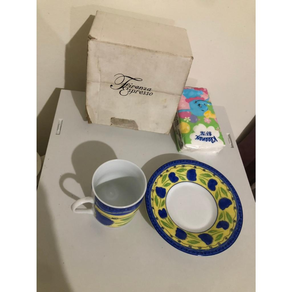 二手 晨間的藝術饗宴｜Firenza Espresso 義式手繪風午茶組 咖啡杯盤-細節圖3