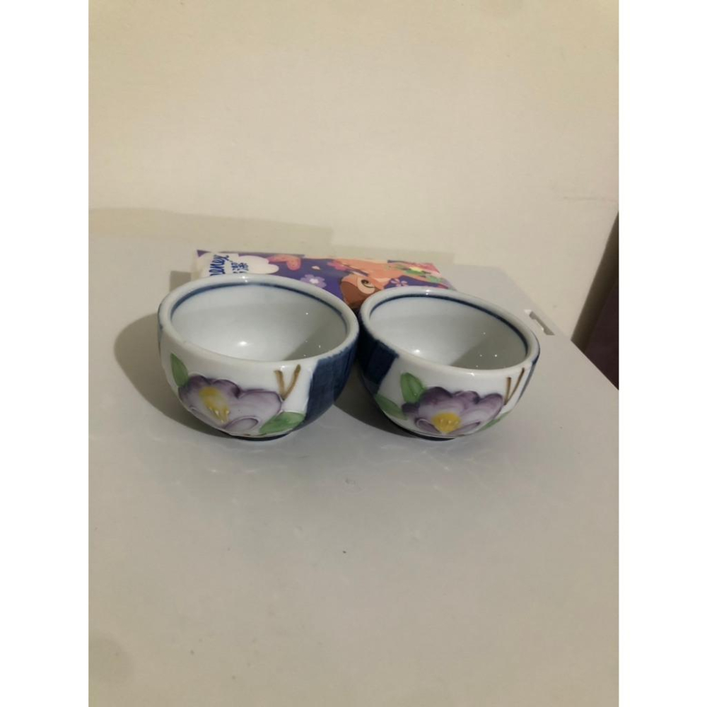 二手轉售 早期日本製 有田燒 手繪花卉陶瓷茶杯-細節圖2