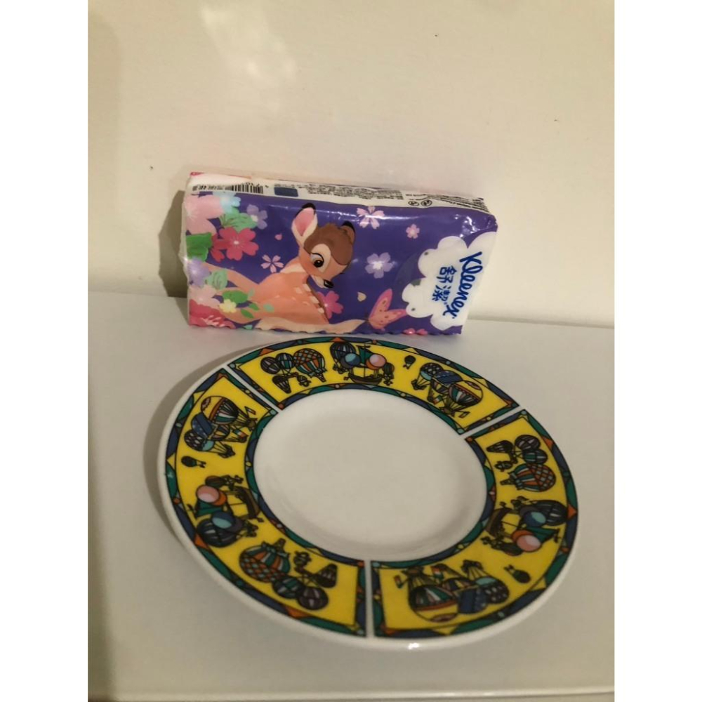 轉售 復刻童話 讓餐桌跳脫日常的繽紛色彩 復古拼接  歐式插畫風 彩繪熱氣球圖騰午茶盤 餐盤 點心盤-細節圖3