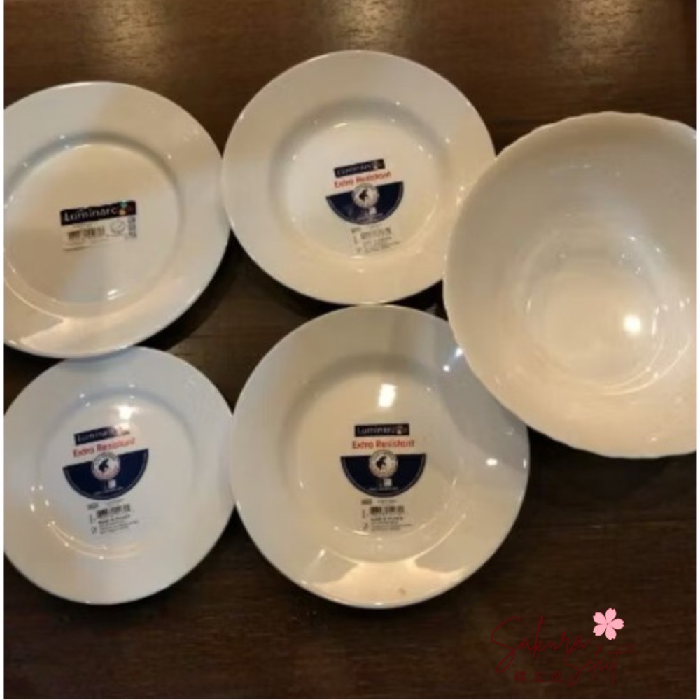 【全新出清】Luminarc 樂美雅 強化玻璃餐盤組｜白色款・耐熱耐刮・微波可用-細節圖2