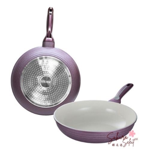 【全新出清】SILWA 西華 30cm 紫羅蘭陶瓷不沾平底鍋｜電磁爐適用-細節圖2
