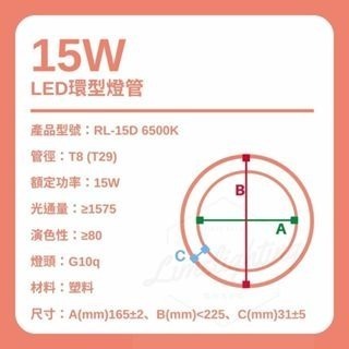 大同 LED 15W /  傳統 T8 30W 三波長 環型 螢光燈管 圓形燈管 省電燈泡 可取代東亞-細節圖3