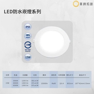 【防水崁燈】亮博士 LED 15CM 15W 防水崁燈 防水 崁燈 浴室 陽台 IP65-細節圖4