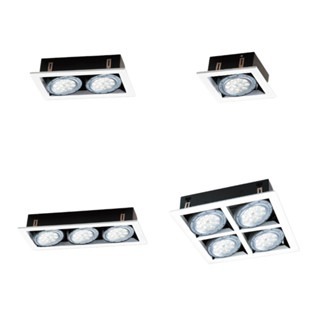 舞光 AR111 LED  單燈 雙燈 三燈 四燈 崁燈 盒燈 無邊框 白框 黑框 方型崁燈 四角崁燈 🔺燈泡另計-細節圖2