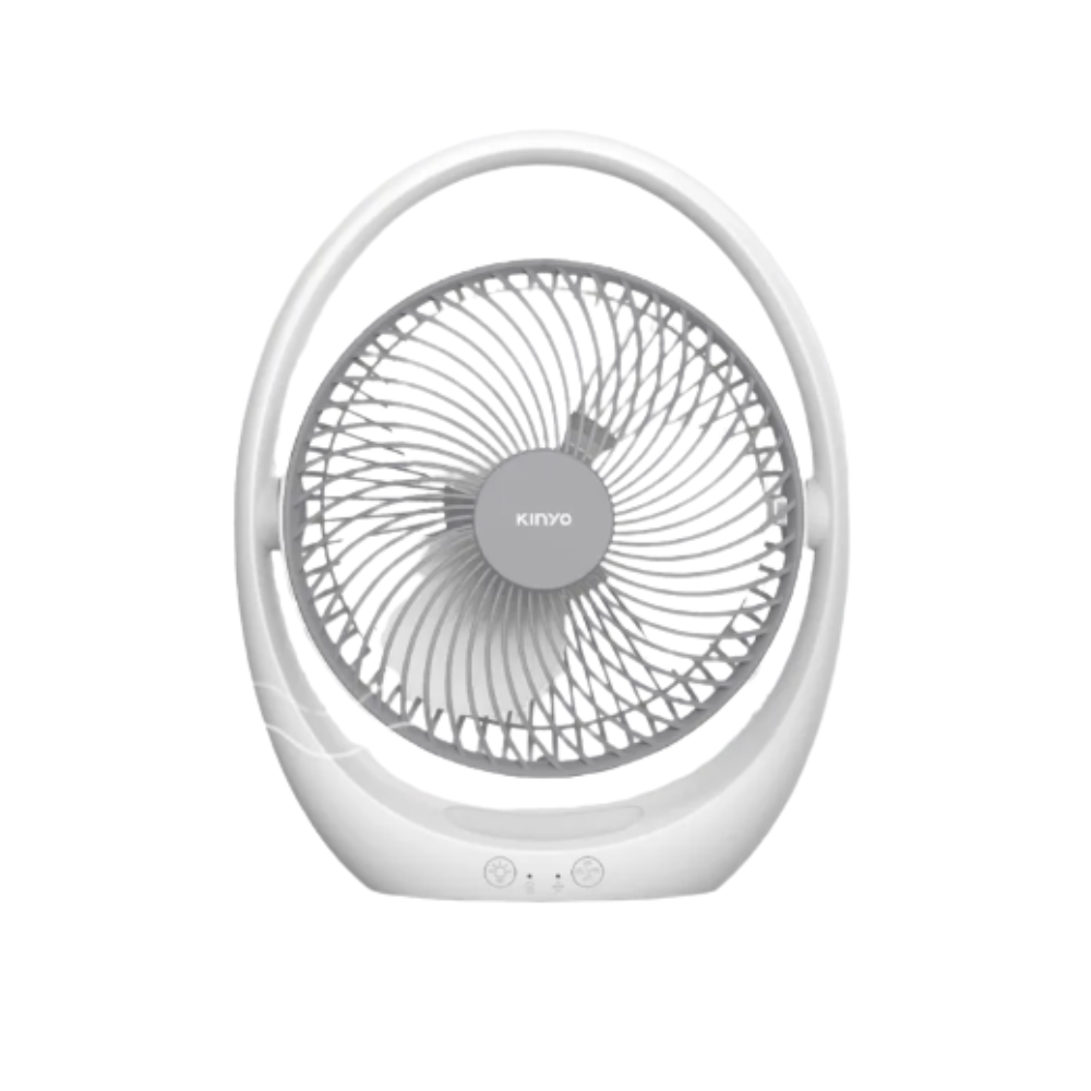KINYO 生活好物 USB靜音充電風扇 大扇葉強勁風力 三段風速 超長續航9小時-細節圖2