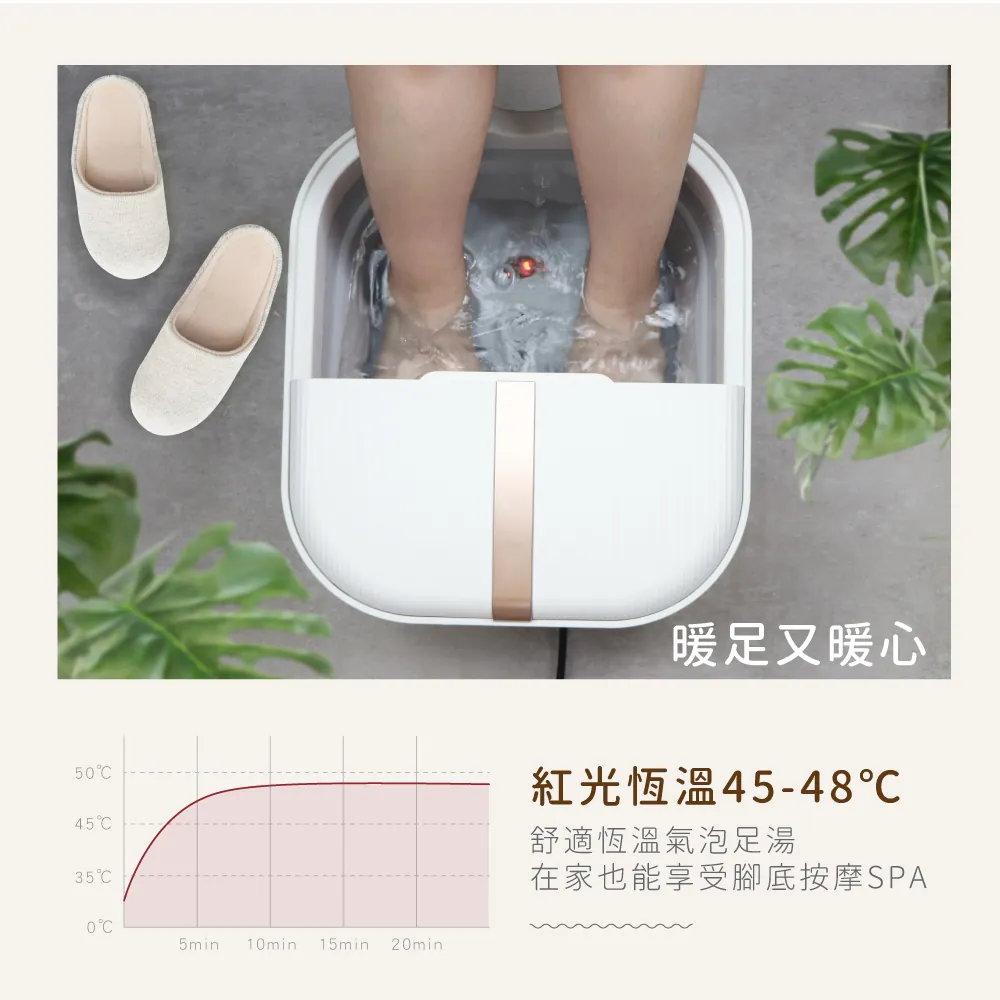 KINYO 生活好物 氣泡按摩摺疊足浴機 享受居家SPA 輕巧便攜 折疊式設計 收納簡便-細節圖4
