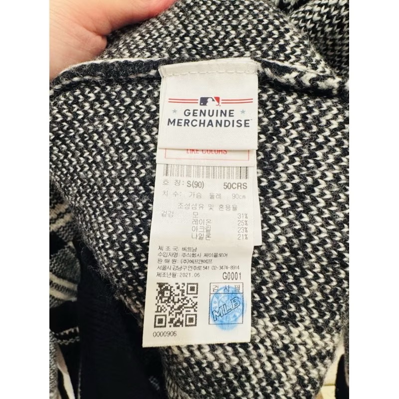 MLB女用長版毛衣外套S尺寸 全新公司貨 限量現貨 快速出貨-細節圖3