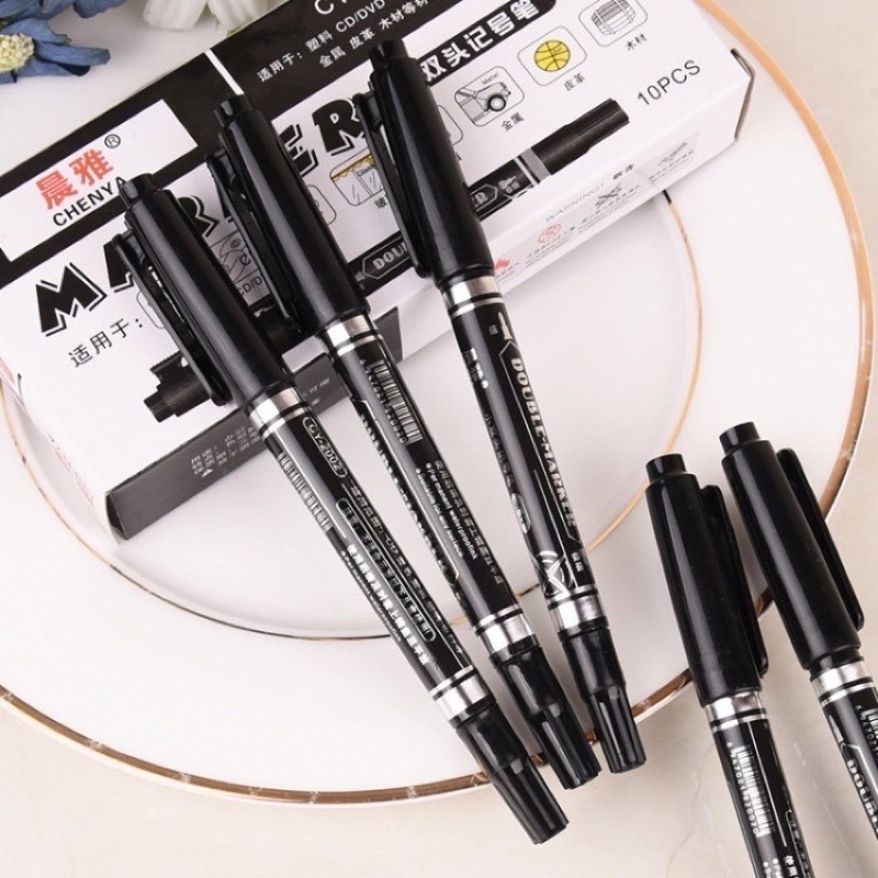 粗細雙頭簽字筆 三色可選！油性簽字筆 油性奇異筆 簽字筆 奇異筆 油性筆 海報喜帖名牌寫字辦公書寫文具用品 筆-細節圖4