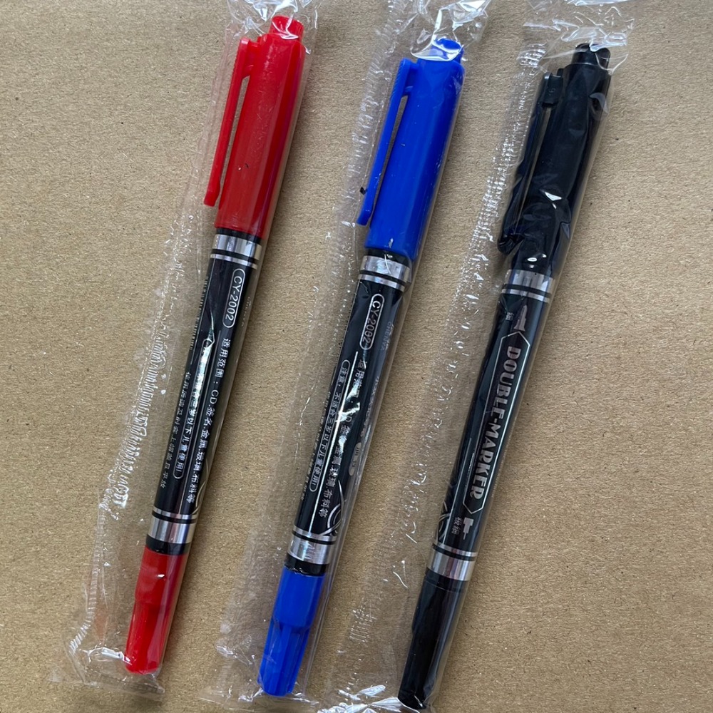 粗細雙頭簽字筆 三色可選！油性簽字筆 油性奇異筆 簽字筆 奇異筆 油性筆 海報喜帖名牌寫字辦公書寫文具用品 筆-細節圖5