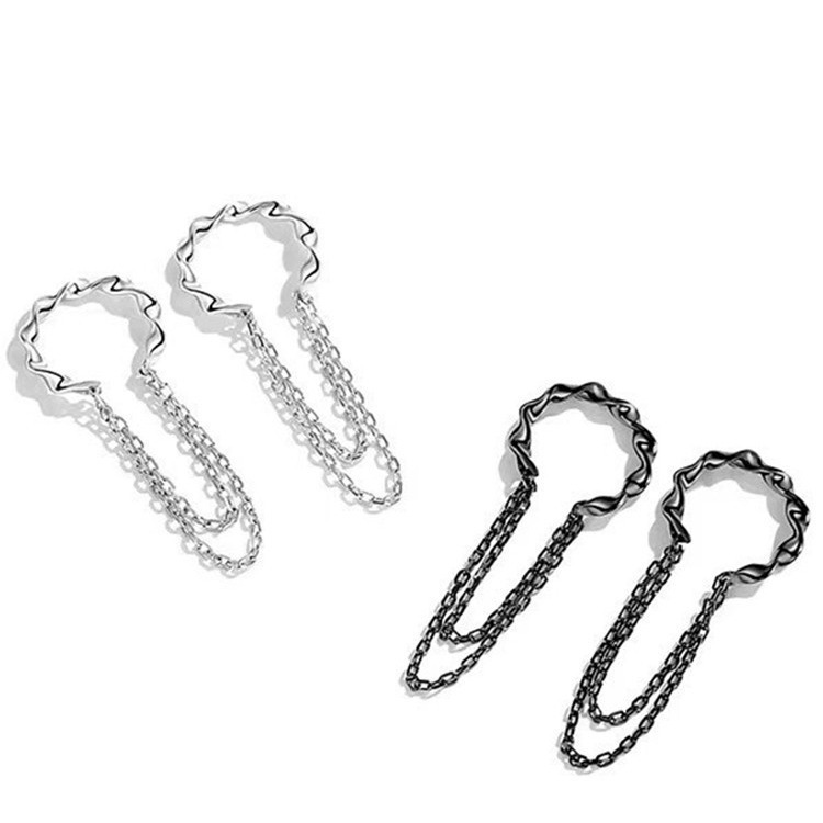 🌟『Yo省錢』麻花鍊條耳骨夾-細節圖2