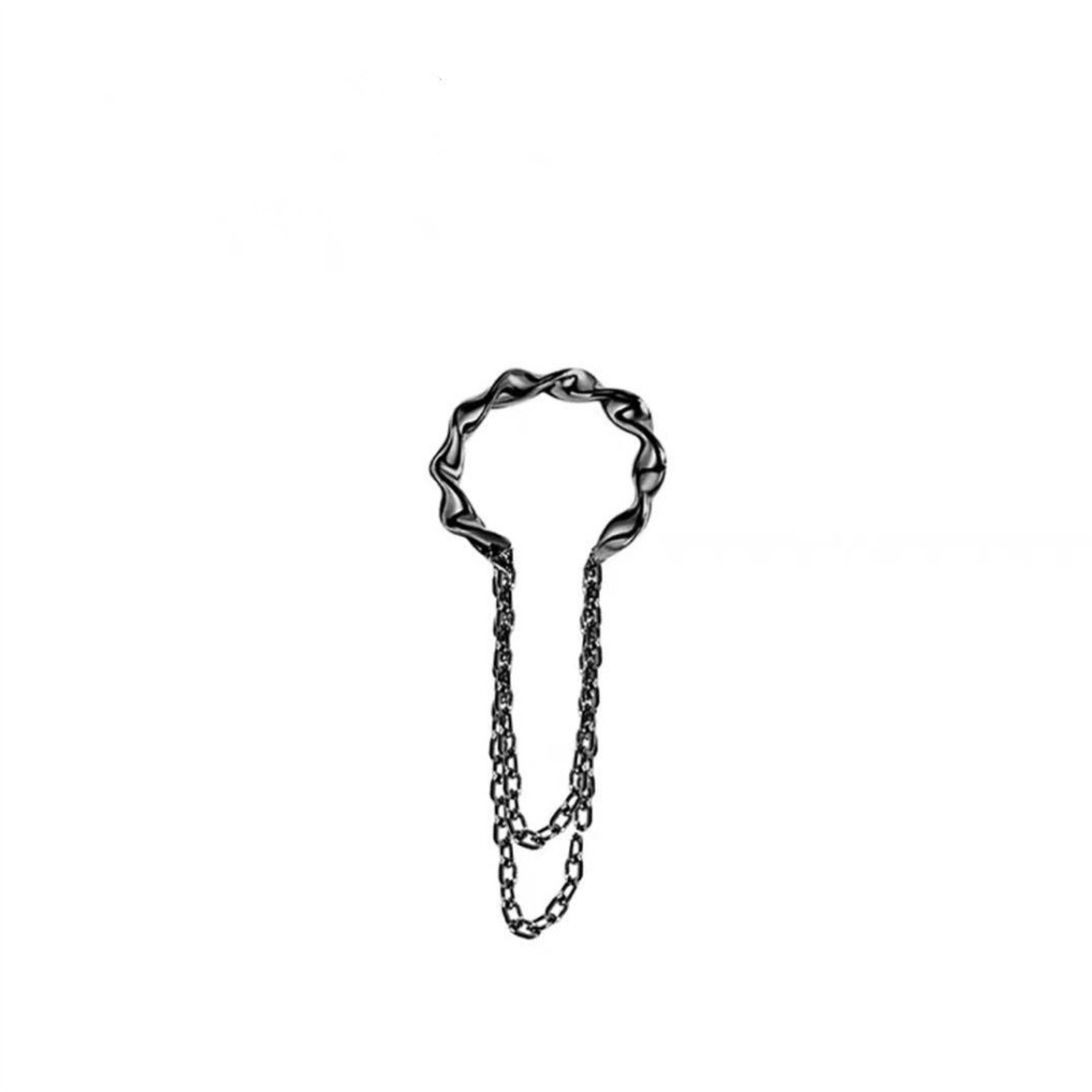 🌟『Yo省錢』麻花鍊條耳骨夾-規格圖4