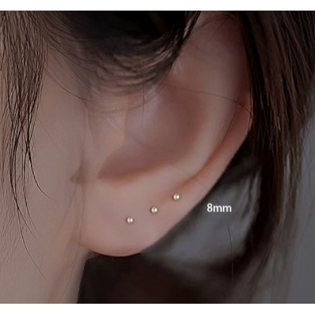 🌟『Yo省錢』S999足銀 養耳洞用耳針 圓球款（一對）-細節圖2