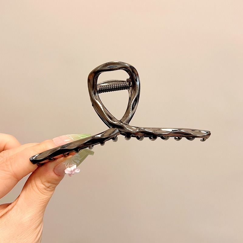 🌟『Yo省錢』11cm金屬不規則交叉鯊魚夾-規格圖2