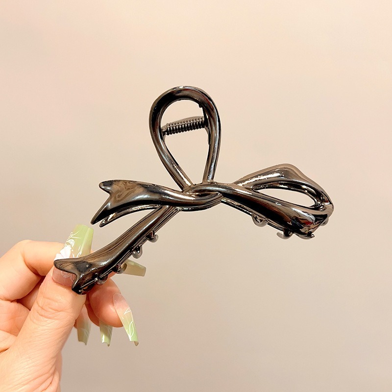 🌟『Yo省錢』11cm金屬不規則領結鯊魚夾 抓夾-規格圖1