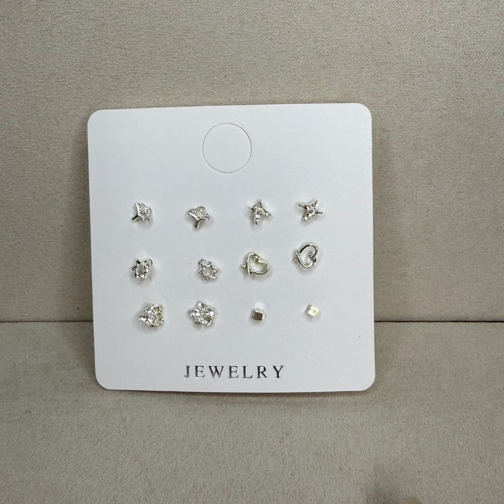 🌟『Yo省錢』合金耳環組 一周耳釘  耳環 耳針-規格圖10