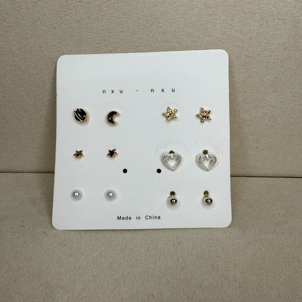 🌟『Yo省錢』合金耳環組 一周耳釘  耳環 耳針-規格圖10